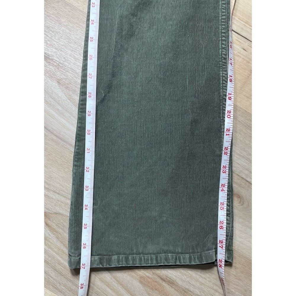 J Jill Olive Green Corduroy Pants Womens 6P Wide Leg High Rise Stretch - Picture 9 of 10